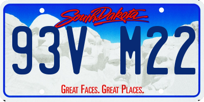 SD license plate 93VM22