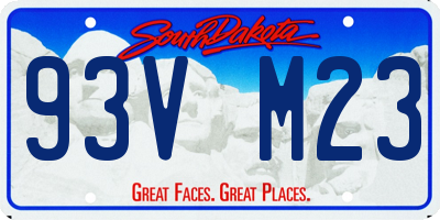 SD license plate 93VM23