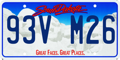 SD license plate 93VM26