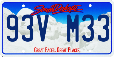 SD license plate 93VM33