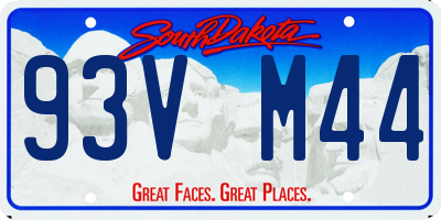 SD license plate 93VM44