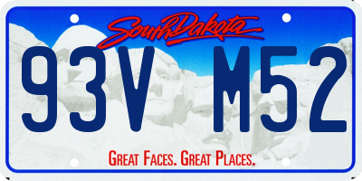SD license plate 93VM52