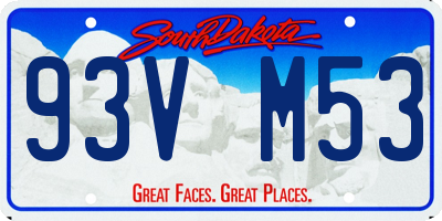 SD license plate 93VM53