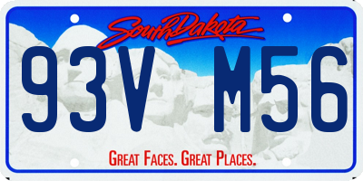 SD license plate 93VM56
