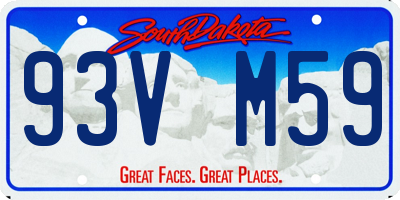 SD license plate 93VM59