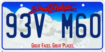 SD license plate 93VM60