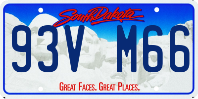 SD license plate 93VM66