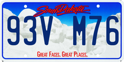 SD license plate 93VM76