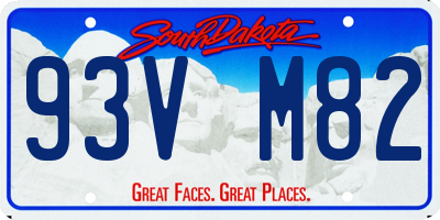 SD license plate 93VM82