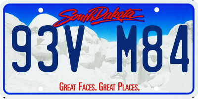 SD license plate 93VM84