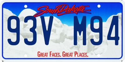 SD license plate 93VM94
