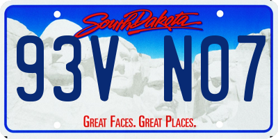 SD license plate 93VN07