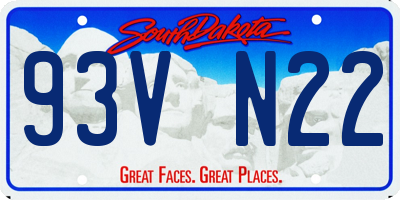SD license plate 93VN22