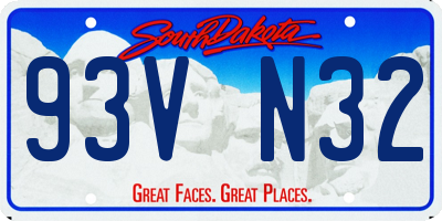 SD license plate 93VN32