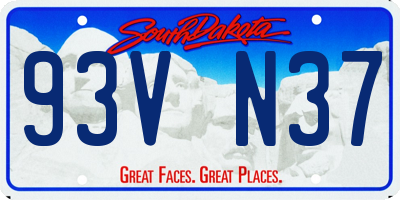 SD license plate 93VN37