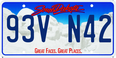 SD license plate 93VN42