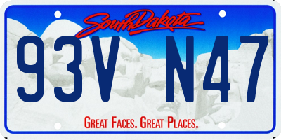 SD license plate 93VN47