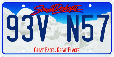 SD license plate 93VN57