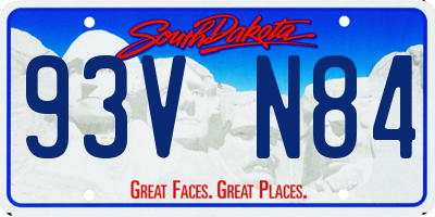 SD license plate 93VN84