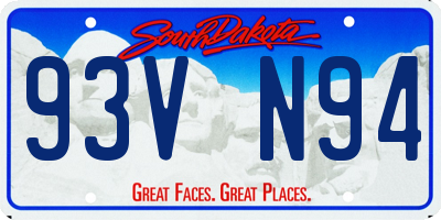 SD license plate 93VN94