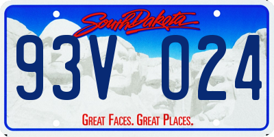SD license plate 93VO24