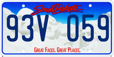 SD license plate 93VO59