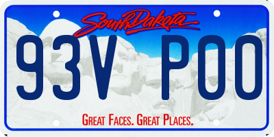 SD license plate 93VP00