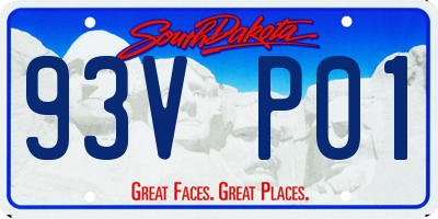 SD license plate 93VP01
