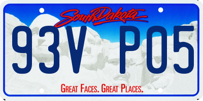 SD license plate 93VP05