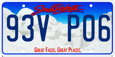 SD license plate 93VP06