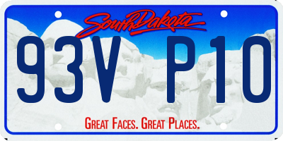 SD license plate 93VP10