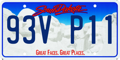 SD license plate 93VP11