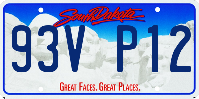 SD license plate 93VP12