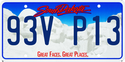 SD license plate 93VP13