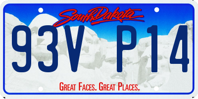 SD license plate 93VP14