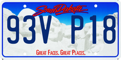 SD license plate 93VP18