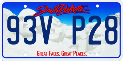 SD license plate 93VP28