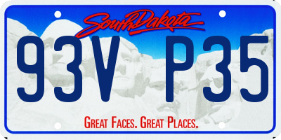 SD license plate 93VP35