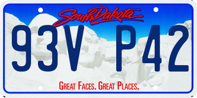 SD license plate 93VP42