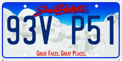 SD license plate 93VP51