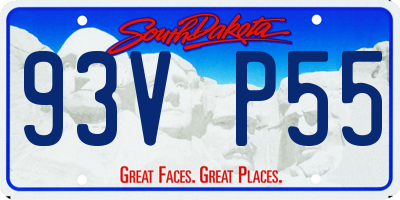SD license plate 93VP55