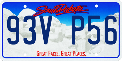 SD license plate 93VP56