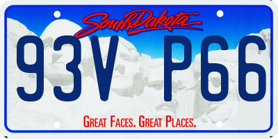 SD license plate 93VP66