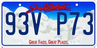 SD license plate 93VP73