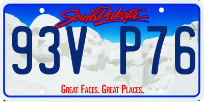 SD license plate 93VP76