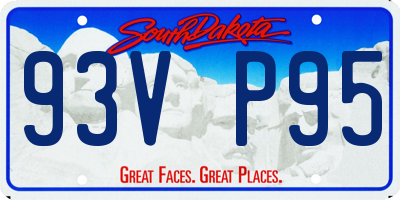 SD license plate 93VP95