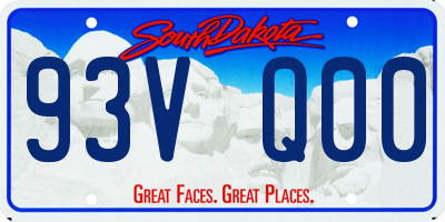 SD license plate 93VQ00