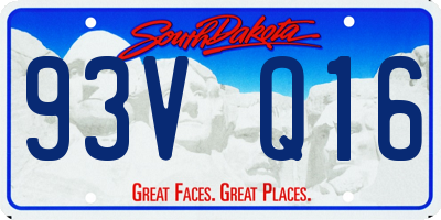 SD license plate 93VQ16