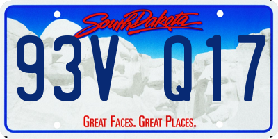 SD license plate 93VQ17