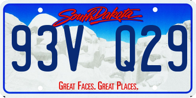 SD license plate 93VQ29